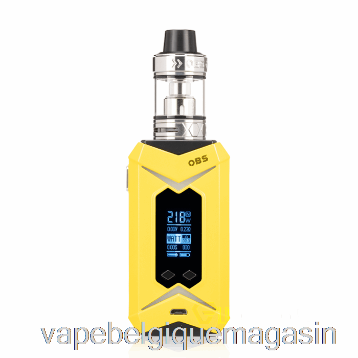 Vape Belgique Obs Bat 218w & Damo Starter Kit Mod Jaune / Réservoir Argent